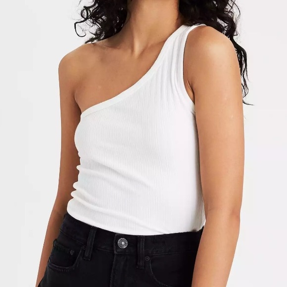 AE Ribbed One Shoulder Tank - Picture 3 of 4